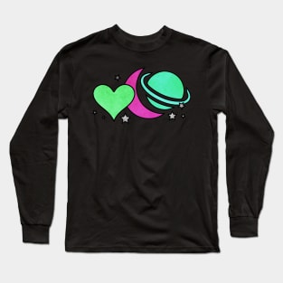 Love, Moon, Saturn Long Sleeve T-Shirt